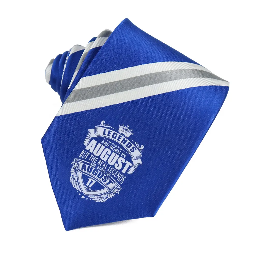 Luxe Custom Broederschap Streep Das Mannen Blauwe Zijde Phi Beta Sigma Logo Jacquard Stropdas