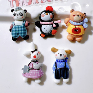 Adornos de Resina con Forma de Animales Vestidos: Perro, Oso, Pingüino, Conejo para Manualidades, Decoración de Carcasas de Teléfono y Pinzas para el Cabello - Product Image 4