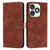 Étui portefeuille en cuir PU rétro mat en forme de cœur pour Itel A50 A50C P65 4G A80 4G RS4 P55 Plus 5G A70 S23 A60 avec fente pour cartes, coque de téléphone à clapet