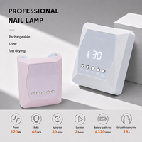 Sèche-ongles portable sans fil UV LED 120W, 45 ampoules LED, rechargeable, lampe de durcissement pour vernis gel, manucure