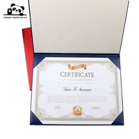 Porte-certificat de diplôme de remise de diplôme en cuir et velours avec estampage à chaud, impression personnalisée, format A5 A4, pour cartes et documents, avec protection d'angle