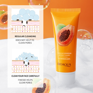 100g nuevo BIOAQUA Etiqueta Privada lavado de cara limpieza profunda suave iluminar espuma papaya blanqueamiento limpiador <span class=keywords><strong>Facial</strong></span> - Product Image 4
