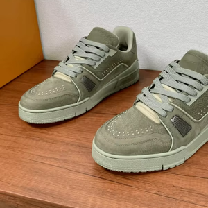 Custom Luxury Genuine Leather Lace-Up <b>Trainer</b> Sneakers <b>for</b> <b>Men</b> Women Sport Shoes 3D Printed Logo Soft <b>Lightweight</b> Fashion Trend - Product Image 5