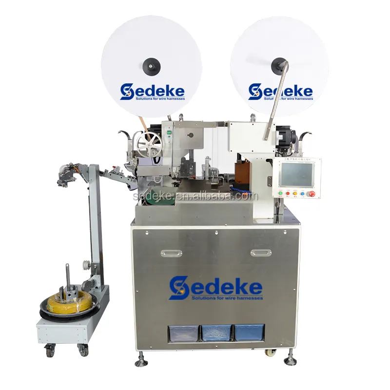 Machine à dénuder et à sertir automatique Sedeke ACC-208 aux deux extrémités pour le sertissage de connecteurs de bornes