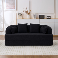 Sofá Cama Plegable 2 en 1 Moderno, Portátil, Suave, de 70 Pulgadas, Convertible, Comprimido, con 4 Almohadas, para Sala de Estar
