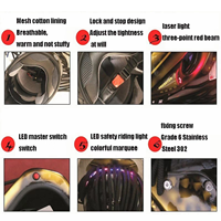 Casque de moto intégral élégant et stylé, accrocheur en déplacement, casque de protection certifié à 3 couches