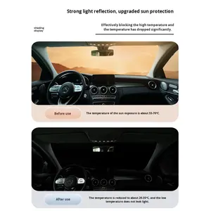 Pare-neige de voiture en aluminium, style dessin animé, à clipser, épaissi, coupe-vent, protection solaire estivale - Product Image 4