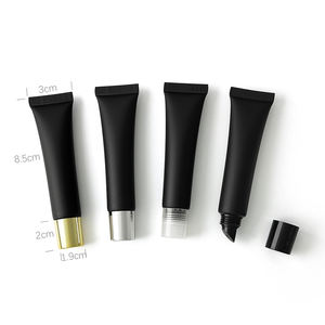 Toptan 15g 20g mat siyah kozmetik plastik tüp boş sıkılabilir tüp özel göz kremi dudak parlatıcısı tüp - Product Image 5