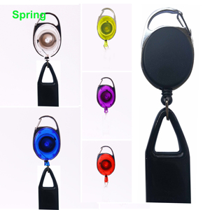 Portaaccendino in silicone con moschettone, <span class=keywords><strong>porta</strong></span> badge ovale retrattile, all'ingrosso per tabaccherie, cordino retrattile manuale per accendino - Product Image 2