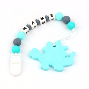 Collar con <span class=keywords><strong>nombre</strong></span> personalizado para bebé, <span class=keywords><strong>cadena</strong></span> de <span class=keywords><strong>chupete</strong></span>, cuentas de números de <span class=keywords><strong>silicona</strong></span> para masticar, alfabeto Multicolor inglés, 12mm, oferta - Product Image 5