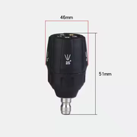 Buse de lave-auto multifonctionnelle réglable haute pression 5 en 1 Adaptateur de buse de lavage de voiture à prise rapide 1/4 pour lavage de voiture