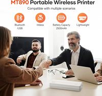 Imprimante thermique portable Peripage A40 Mini A4 203 DPI sans fil Bluetooth sans encre pour étudiants, bureau, affaires et voyages