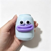 Jouet anti-stress souple et multicolore en forme de bloc de construction de dessin animé, sonore et craquant, fait main, cadeaux promotionnels