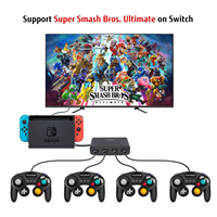 Adaptateur de manette Gamecube pour Nintendo Switch/Wii U/PC Plug and Play 4 ports Convertisseur de manette NGC filaire USB de haute qualité
