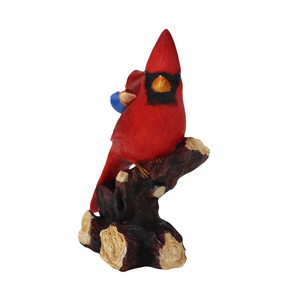 Statua su misura su misura della statua di animale dell'uccello rosso della nana e dell'uccello su misura figurina fatta a mano della scultura della decorazione di festa dell'artigianato della resina - Product Image 3