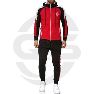 High Quality Custom Print/Embroidered Logo Men'<b>s</b> Fleece Jacket <b>and</b> Joggers Pants Set Sweat Track <b>Suit</b> for Active Lifestyle - Product Image 6