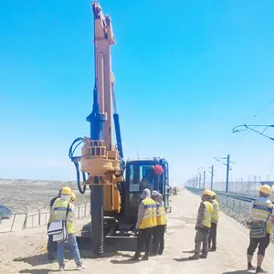 Prensa hidráulica com painel solar para planta, bate-estacas, bate-estacas vibratórias de 6m