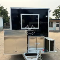 Camion de restauration mobile de 18 pieds en acier inoxydable résistant à la rouille, pour la vente de snacks, hot-dogs et grillades, à vendre