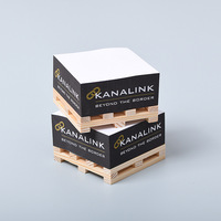 Logo personnalisé Bloc-notes carré Palette en bois pour bureau d'affaires Bloc-notes Bloc-notes en papier personnalisé Cube mémo