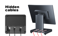 Sistema POS Todo en Uno de 15.6 Pulgadas, Aleación de Aluminio, Sin Ventilador, Ultra Delgado de 10mm, Win10/Win11, Procesador de Alto Rendimiento