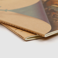 Cuaderno de Tapa Dura Kraft Personalizado Premium para Escribir en el Diario, Dibujar, Escribir Diariamente, Encuadernación Cosida, Páginas en Blanco, Ecológico, MOQ Bajo