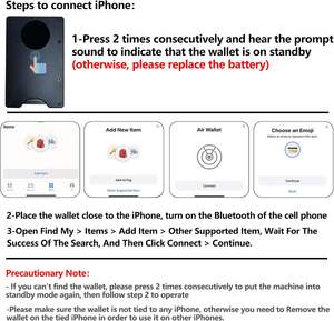 Минималистский воздушный кошелек для Airtag чип <span class=keywords><strong>RFID</strong></span> блокирующий тонкий держатель для кредитных карт, совместимый с IOS, Apple, мой кошелек <span class=keywords><strong>Rfid</strong></span> - Product Image 5