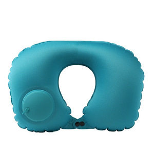 Almohada de viaje inflable en forma de U, portátil, plegable, se infla con un presionamiento, soporte para el cuello de 360 grados para viajar - Product Image 2