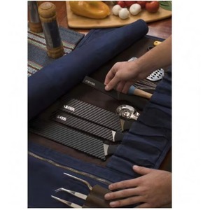 Free Sample camping outdoor knife carrier tote <b>Waxed</b> casual Knife Roll Chefs <b>Bag</b> Deluxe Knife roll Case <b>bag</b> for chef - Product Image 5