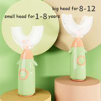 Brosse à dents manuelle souple en forme de U pour enfants de 2 à 6 ans
