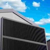 Façade à lamelles en aluminium résistant au feu pour bâtiment public
