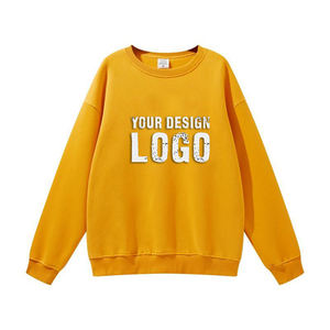 Autumn Winter Cotton Heavy Washed Round Neck <b>Men's</b> Sweatshirt Customized Logo Oversized <b>Mens</b> <b>Hoodies</b> Sweatshirts - Product Image 1