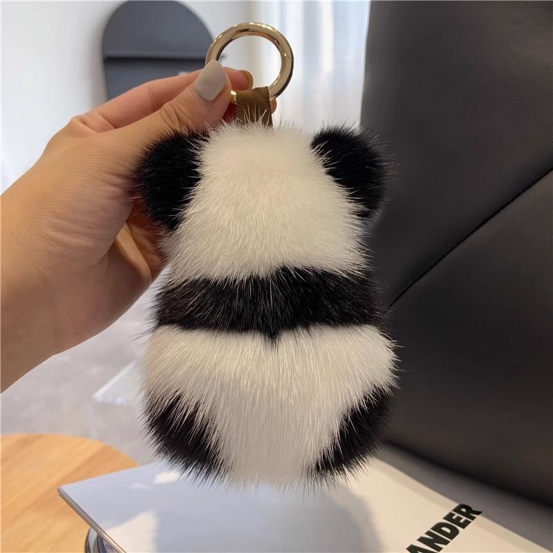 Cute Cartoon Plush Panda Keychain