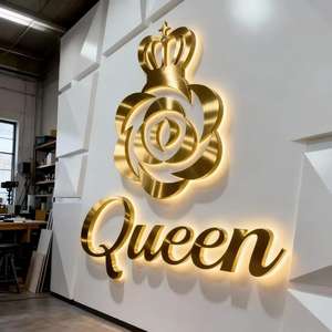 Enseigne lumineuse 3D en lettres en relief, logo d'entreprise, bureau, intérieur, enseigne 3D en LED, enseigne rétroéclairée en LED pour entreprise, enseigne extérieure - Product Image 4