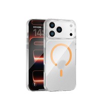Nouveautés : Étui de téléphone portable de luxe ultra-fin en fibre de carbone haute performance, transparent, magnétique, antichoc et étanche pour