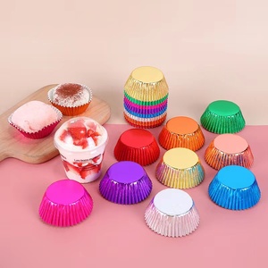 MaisBakery Mini Papier-Cupcake-Förmchen Metallisch Silberne Folie Umweltfreundliche Einweg-Backförmchen in Box Individuelles Design Backzubehör - Product Image 6