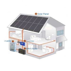 Komplet 3kw/5kw/10kw Système de stockage d'énergie solaire domestique Contrôleur MPPT et batterie au lithium-ion pour projet Haus - Product Image 3
