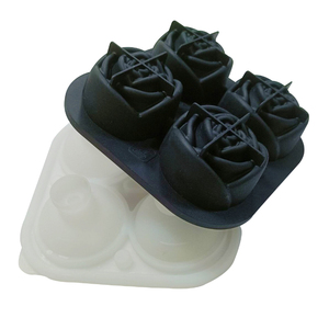 Wholesale Easy Release <strong>Rose</strong> Ice Mold 4 Cavity Whiskey Silicone <strong>Rose</strong> Ice Ball Maker Mold Ice Cube Tray with Lid - Product Image 6