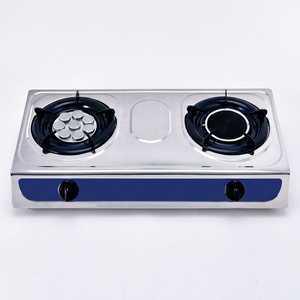 Stainless Steel Double-<b>Cooker</b> infrared burner +8 holes burner Cooktop Automatic Ignition Knob Control household - Product Image 1