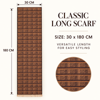 Écharpe tricotée haut de gamme en laine et viscose respirante pour homme, châle à carreaux polyvalent, cadeau pour petit ami