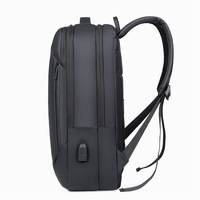 Sac à dos pour ordinateur portable professionnel résistant à l'eau en PU avec port de charge USB externe, multi-compartiments, sac à dos pour ordinateur portable de 15,6 pouces