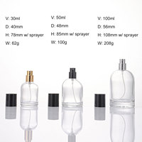 Flacons de parfum en verre dépoli mat de qualité supérieure, vides, 30ml/50ml/100ml, personnalisables de luxe avec bouchon et boîte pour OEM/ODM