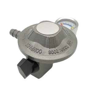 Regolatore di <span class=keywords><strong>Gas</strong></span> GPL con Contatore per Bombole da 12,5 kg, Misure <span class=keywords><strong>20mm</strong></span> e <span class=keywords><strong>22mm</strong></span>, Modello HI290B - Product Image 1