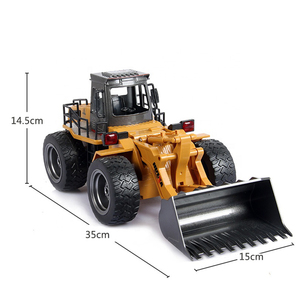 Télécommande universelle <span class=keywords><strong>Huina</strong></span> <span class=keywords><strong>1520</strong></span> RC Komatsu Excavatrice Bulldozer Jouet 1/18 Échelle Métal RC Dozer Camion de remorquage Jouet - Product Image 6