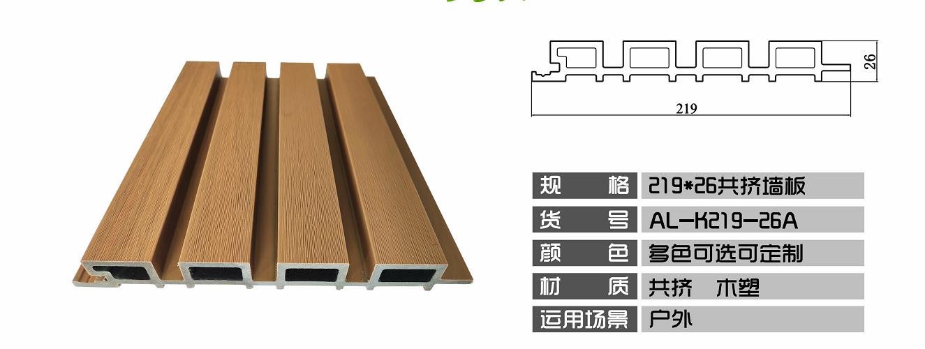 Outdoor Wall Decoration Exterior WPC Wall Panel 219mmx26mm Wall Cladding