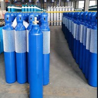 Bouteille de gaz en acier sans soudure industrielle/médicale de 2L/5L/8L/10L pour Argon, Hydrogène, Azote, O2 avec valve