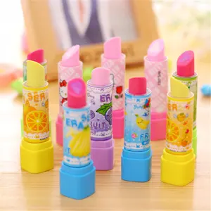 Ruunjoy Kids Creative Lipstick Rotary Rubber Eraser Kawaii