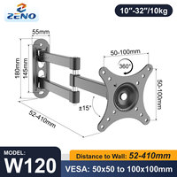 Plaque de montage pour moniteur VESA Zeno 10-32, support de moniteur en acier laminé à froid pour kits de télévision, pièces W120
