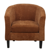 Fauteuil simple en velours Vintage rétro, coussin de siège épais, style rétro,