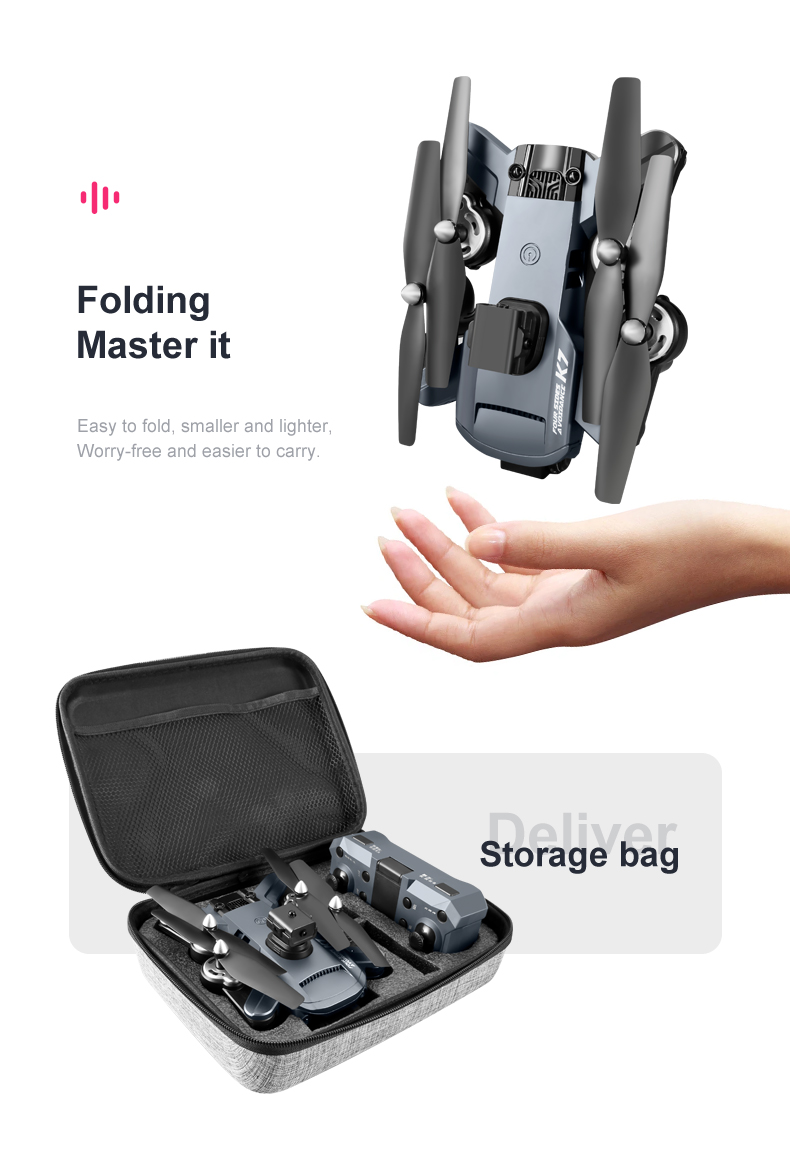 K7 Drone, folding master it easy to fold, smaller lighter, worry-free and