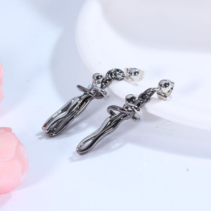 Orecchini per Coppie Placcati in Oro 18K in Acciaio Inossidabile per Uomo e Donna, Orecchini per Innamorati, Orecchini d'Amore per Coppie - Product Image 5